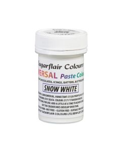 Sugarflair Universal Paste Colour - Snow White (22g)
