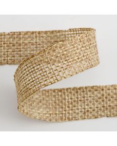Natural Country Hessian Sealed Edge Ribbon - 15mm x 10M 