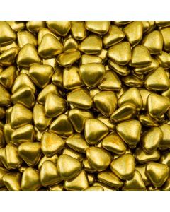 Gold Mini Heart Chocolate Dragees – 1kg