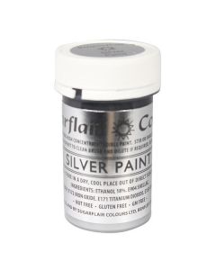 Sugarflair Edible Paint - Silver 20g