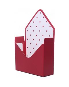 Red/White Dot Flower Bouquet Envelope Boxes (Pack of 12)