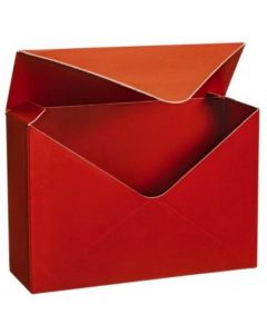 Metallic Red Flower Bouquet Envelope Boxes (Pack of 12)