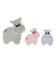 FMM Hippo Mummy & Baby Cutters - Set of 4