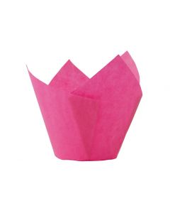 Hot Pink Tulip Cupcake Case - Pack of 50