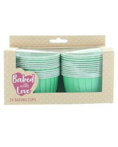 Baking Cup Cases Aqua - pack of 24