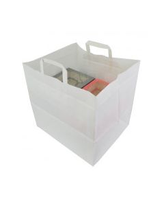 4 Cupcake White Paper Carrier Bag (pack of 10)