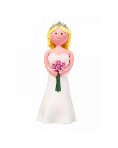 Claydough Blonde Haired Bride with Veil - single