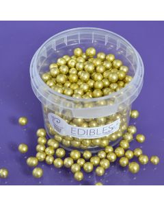 Purple Cupcakes 6mm Pearls - Gold - 100g