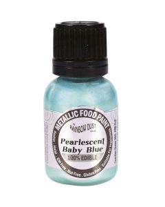 Rainbow Dust Metallic Edible Paint: Baby Blue (25ml)