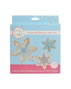 Cake Star Cutter & Texture Mat Set - Snowflakes (Two Left)