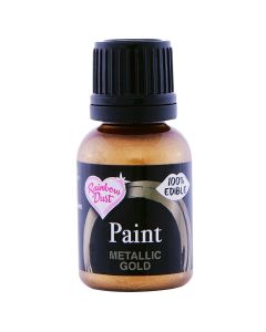 Rainbow Dust Metallic Edible Paint: Gold (25ml)
