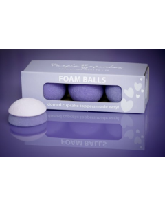 Purple Cupcakes Foam Balls Halves (Set of 6)