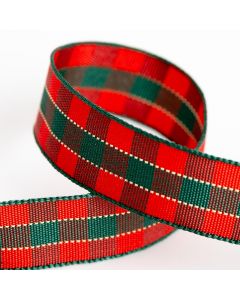 Red/Green Tartan Ribbon -10M 