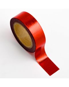 AT012 - Adhesive Washi Tape – Foil – Red 15mm x 10m