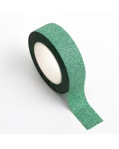 AT026 - Adhesive Washi Tape – Glitter – Green 15mm x 10m