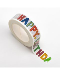 AT036 - Adhesive Washi Tape – Happy Birthday 15mm x 10m