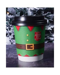 Elf 8oz Disposable Paper Christmas Cups (Pack of 100) Last one left!