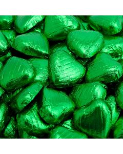 Foil Wrapped Chocolate Hearts – Emerald 500g