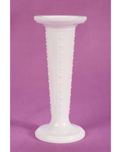3.5" Round White Plastic Pillars - Set of 3