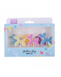 PME Balloon Dog Candles - Set of 6