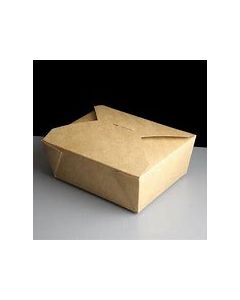 CW145 46oz No.8 Brown Food Takeaway Container Compostable Boxes (Pack of 300)