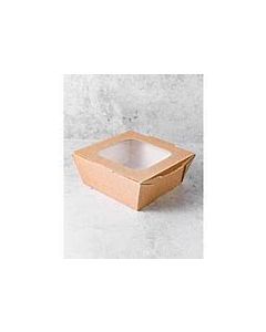 Medium Recyclable Food to Go Takeaway Boxes With Window - 750g/26.4oz (Pack of 20)
