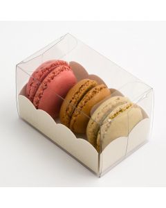 Macaroon box with White Insert 80x50x50mm (pack of 10)