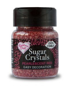 RAINBOW DUST SUGAR CRYSTALS - PEARLESCENT RED