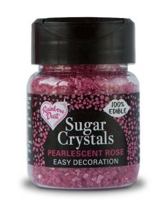 RAINBOW DUST SUGAR CRYSTALS - PEARLESCENT ROSE (Dated October 2020)