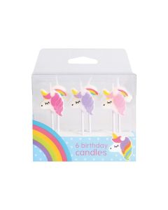 Unicorn Candles - 6 pce - single pack