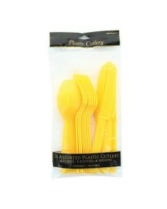 Yellow Party Cutlery set