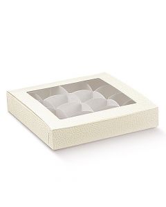 15220 - Antique White Pelle Chocolate Box 160x160x30mm