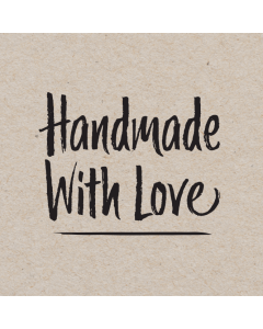 Square 'Handmade With Love' Sticker Label - Roll of 100