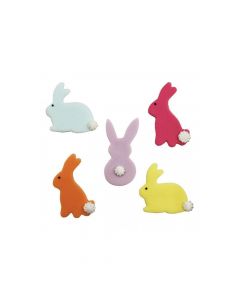 Anniversary House Bunny Sugar Toppers x 5