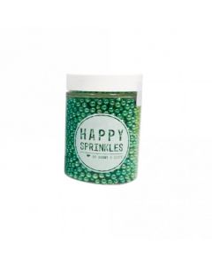 Happy Sprinkles Green Edible Metallic Pearls 90g