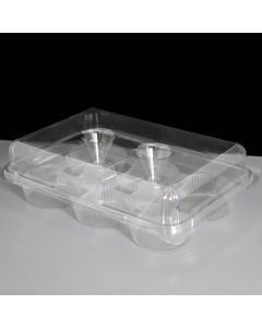 6 Cupcake Clear Plastic Pods (pack of 10)