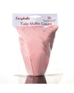 Pink Tulip Cupcake Case - Pack of 50