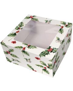 10"X10"X5" Vintage Holly Design Cake Box (pack of 5) 