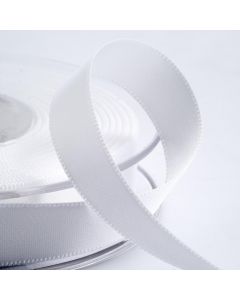 25mm Satin Ribbon x2M - White