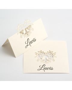 Filigree Bird Place Card – Pearlised Ivory – pack of 10