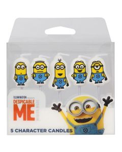 Despicable Me - 5 Minion Character Candles - Single Pack