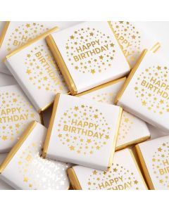 Happy Birthday Gold Neapolitans – 500g (approx. 100 per Pack)
