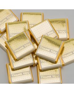 Gold Thank You Neapolitans  – 500g (approx. 100 per Pack)