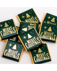 Merry Christmas Green & Gold Neapolitans – 500g (approx. 100 per Pack)