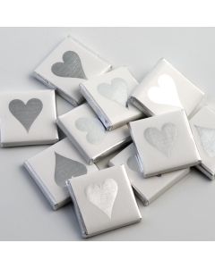 Silver Heart Chocolate Neapolitans – 500g (approx. 100 per Pack)