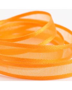 Orange Satin Edge Organza Ribbon 25M