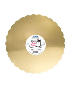 PME 12" Gold Scallop Mirror Cake Board - (Pack Of 3)