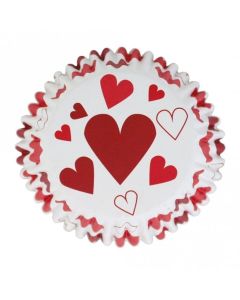 PME Red Love Heart Cupcake Cases (Pack of 30)
