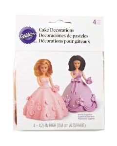 Wilton Mini Doll Cake Topper Pick Set (Pack of 4) - LAST ONE! 