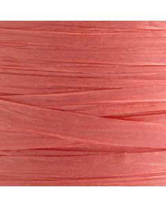 Coral Pink Paper Raffia Ribbon 7mm x 100m
